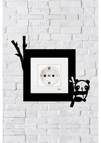 Resim Panda Tasarım Priz Çerçevesi İç Ölçü 8,4x8,4 Cm Dekoratif Priz - Anahtar Çerçevesi 