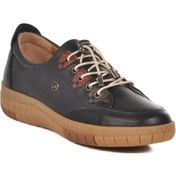 Resim Ayakmod 401 Z Siyah Hakiki Deri Kadın Ortopedik Günlük Ayakkabı Siyah 