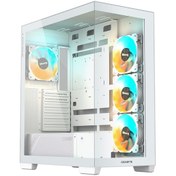 Resim Gigabyte C500 Panoramic Stealth Ice Glass Usb 3.0 Type-c Beyaz Atx Mid Tower Kasa 