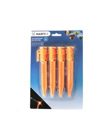 Resim Madfox Led Işıklı Çadır Kazığı 15cm 4pcs Turuncu 