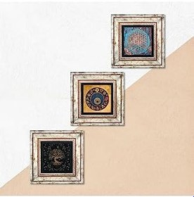 Resim Pinecone Stone Yaşam Çiçeği, Hayat Ağacı, Nazar Taş Duvar Tablosu - Çerçeveli Taş Tablo - Dekoratif Duvar Sanatı - Modern Ev ve Ofis Duvar Dekoru K3-159 