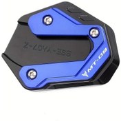 Resim Dashanshop Mt09 İçin Mavi Yamaha Motor Kickstand Ayak Uzantı Plakası 