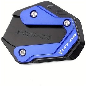 Resim Dashanshop Mt09 İçin Mavi Yamaha Motor Kickstand Ayak Uzantı Plakası 