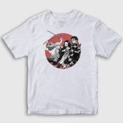Resim Presmono Unisex Çocuk Beyaz Team Anime Demon Slayer Kimetsu No Yaiba T-Shirt 