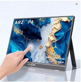 Resim Arzopa A1 T 15.6" Full HD 60Hz IPS Ultra İnce Dokunmatik Taşınabilir Monitör 