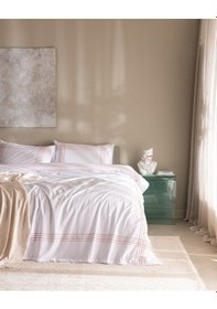 Resim Madame Coco Holly King Size %100 Pamuk Nevresim Takımı - Beyaz/turuncu 8684427205211 Çok Renkli 