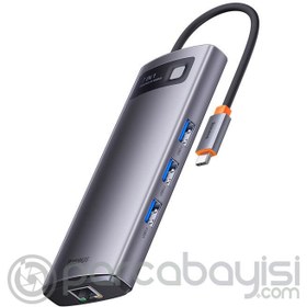 Resim Baseus Metal Gleam 7 In 1 Multifonksiyonel Hub Dock Station 