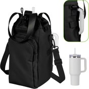 Resim 32oz/40oz Su Şişesi Çantası Ön Cep ve Ayarlanabilir Askı ile - Dayanıklı Kumaş, Sızdırmaz Tasarım, Açık Hava Kampı, Yürüyüş, Seyahat için - Aktif Yaşam Tarzları, Kamp Ekipmanları, Sağlam Yapı için Mükemmel Hediye 