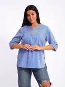 Resim Valer İ A Şık Bluz Büyük Beden 236195019 Açık Mavi 