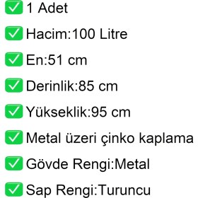 Resim Akdenizpos MA100 Metal Market Alışveriş Arabası 100 Litre 