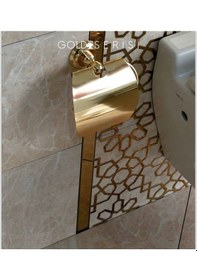 Resim İsaoğlu Yapı Gold Tuvalet Kağıtlığı Kapaklı Kağıtlık Altın Banyo Aksesuar Vintage Komple Pirinç Gold 
