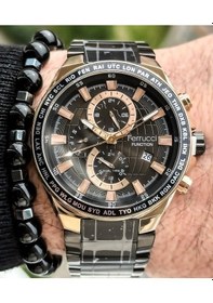 Resim Ferrucci 40882 Çelik Fonksiyonlu&takvimli Erkek Kol Saat+bileklik 