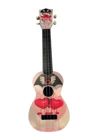 Resim Hawiian Xu21love Soprano Ukulele Sevgi Desenli Romantik Kalp 