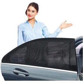 Resim 2 Adet Oto Yan Cam Perde Güneşlik + 1 Adet Keçe Araç Araba Bagaj Organizer Çanta 