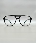 Resim UBK Eyewear Unisex Kemik Pilot Model Mavi Işık Filtreli Dinlendirici Gözlük, Numarasız Ekran Gözlüğü 