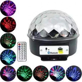 Resim Calperia Disko Topu Renkli Işıklı Lazer Parti Bluetooth Bağlantılı LED Küre 