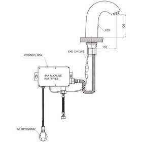 Resim Gpd Flb10-2 Tek Su Girişli Fotoselli Lavabo Bataryası 