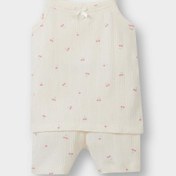 Resim DeFacto Kız Bebek Pijama Takımı Meyve Desenli Askılı Ribana Üst Şort E4654A525HSER233 