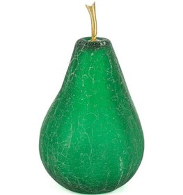 Resim Yeşil Armut Cam Obje 17x31cm 