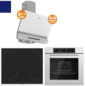 Resim Ferre Fryart Serisi Silenart Vitroseramik XE63CB + MS261 + D081-SA Elektrikli Ankastre Set 