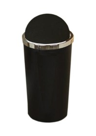 Resim Primanova Lenox Plastik Döner Kapaklı Çöp Kovası 35 LT Siyah 