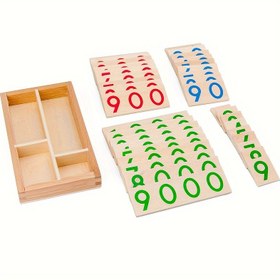 Resim Eğitim Ahşap Sayı Kart Seti, Matematik Sayma Öğrenimi için Depolama Kutusu ile, 1-9000 Rakamsal Manipülasyonlar, Temel Matematik Öğretim Yardımcısı 