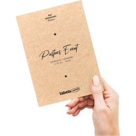 Resim Davetiye Baskı - 100 / 9.5x13.3 cm (A6) / 300 gr. Kraft 