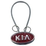 Resim Kia Çelik Telli Metal Anahtarlık Kırmızı 