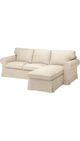 Resim IKEA Bej Modern Kanepe - Uzanma Koltuklu 3'lü Kanepe 