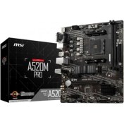 Resim Msı A520M Pro Am4 Ddr4 4600(OC) VGA DVI HDMI M.2 Usb3.2 Matx Anakart 