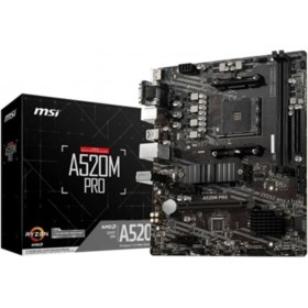 Resim Msı A520M Pro Am4 Ddr4 4600(OC) VGA DVI HDMI M.2 Usb3.2 Matx Anakart 