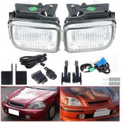 Resim Honda Civic 1996-1998 H.b Sedan Kare Beyaz Sis Farı Lambası 