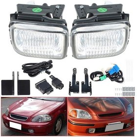 Resim Honda Civic 1996-1998 H.b Sedan Kare Beyaz Sis Farı Lambası 