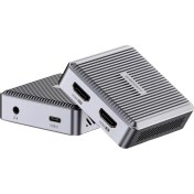 Resim Hagibis Shaza Hagibis 4K 1080P HDMI Çoğaltıcı Aux ve Type-C Giriş Destekli 