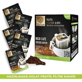 Resim Mena Rise Sirius Premium Pratik Filtre Kahve Yüksek Kafein (5 Ad.) 