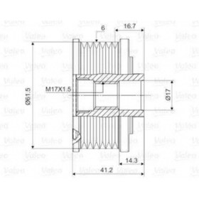 Resim Valeo ALTERNATOR KASNAGI DOBLO PUNTO STILO 1,9JTD 01> VECTRA C 1,9CDTI 04> - 588009 