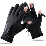 Resim Pazly Kışlık Su Geçirmez Rüzgar Ve Soğuk Koru Eldiven - Dokunmatik Uyumlu Sıcak Eldiven 