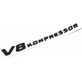 Resim V8 Kompressor Piano Black Çamurluk Yazısı Arması Logosu 3m 3d Abs Mercedes 508 