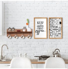 Resim Bk Home Doğal Ahşap Raflı Dekoratif Fincan Askılığı Ve 2’Li Mutfa (551038230) 