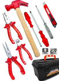Resim PROXTECH 10 Pcs Full Takım El Aleti Kiti Pense Kombin,3 Metre,çekiç,yıldız,düz,tamir Kiti 