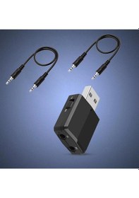Resim Zf-169plus Kablosuz 3in1 Bluetooth 5.0 Usb Ses Adaptörü Alıcı-verici Transmitter-receiver Araç 3.5mm Aux Stereo Tv Pc Hoparlör Bilgisayar Tablet Kulaklıklar İçin 
