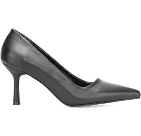 Resim Ayakkabı Fuarı Elit 25kmst1111c Kadın Klasik Topuklu Ayakkabı Siyah Siyah 