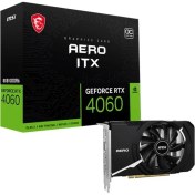 Resim MSI VGA GEFORCE RTX 4060 AERO ITX 8G OC RTX4060 8GB GDDR6 128B DX12 PCIE 4.0 X8 (3XDP 1XHDMI) 