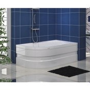 Resim Shower 100X170 Asimetrik Oval Oturmalı Küvet 