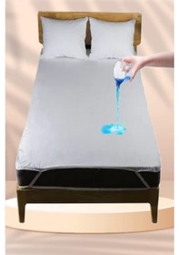 Resim Bebesi 160x200 Cm Çift Kişilik Yatak Alezi Sıvı Su Geçirmez Micro Kumaş Beyaz 