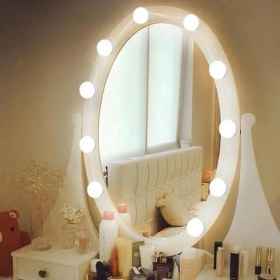 Resim Lidyahan Store 10'lu Set Makyaj Aynası Işığı Banyo Yatak Odası Işığı Hoolywood Tarzı LED Makyaj Lambası 3 Farklı Renk Modu Makyaj Odası Işığı Mirror1 