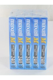 Resim Maxell M240 Video Tape 5'li Paket E240m Mega Power Vhs Video Tapes 