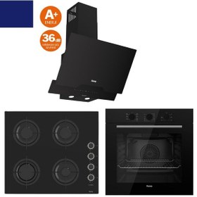 Resim Ferre Silenart QBL62CS + CS205-FA + D063 - SA Ultra Sessiz Siyah Ankastre Set 