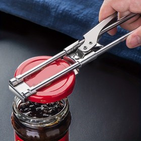 Resim Paslanmaz çelik konserve açacağı, kolay tutuşlu, dayanıklı mutfak aleti. Ayarlanabilir şişme açacağı. Pratik kaymaz şişe açacağı. Ergonomik tasarım, hızlı konserve açma 