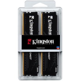 Resim 16 GB (2X8GB) DDR5 5600MHZ KINGSTON BEAST BLACK CL36 DT KF556C36BBEK2\u002F16TR 